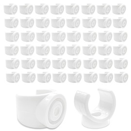 OWMOSYX 50 Pack 3/4 Inch PEX Clips, 20mm Pipe Hangers Pipe Holder PEX Tubing Clamps PVC Water Pipe Support Pipe Clamp Tools, White Plastic U Pipe Clamp Tools (3/4 Inch)