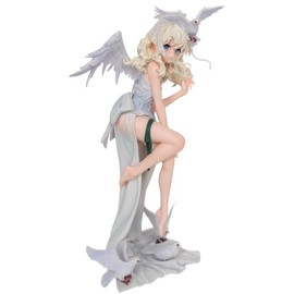Ariel Figure, Angel Wings Ariel Anime Figures 25cm/9.8inch PVC Character Figurine Cosplay Model Collectible Handicrafts for Anime Fans Gift (a)
