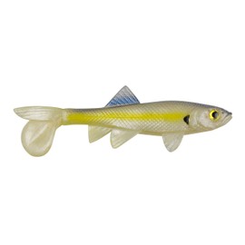 Berkley Unisex Adult PowerBait Sick Fish Swimbait Fishing Lure 4" Chartreuse Shad, 2 Pack, 4" (2 Count)