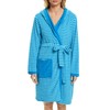 ESPRIT Striped Hooded Terry Bathrobe, turquoise