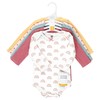 Hudson Baby Unisex Baby Thermal Long Sleeve Bodysuits, Creative Rainbows,