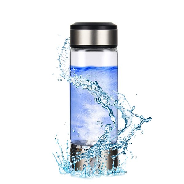 Hydrogen Water Generator, Portable, High Concentration Hydrogen Water Generator, Hydrogen Water Bottle, 14.2 fl oz (420 ml), 3 Minutes, USB Rechargeable, Beauty, Health, Training, Exercise, Fitness, Water Purification Bottle