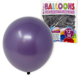 Allgala 50 PC 12" Helium Grade Premium Latex Balloons with Faded Old Vintage Color-Retro Purple-BL52938