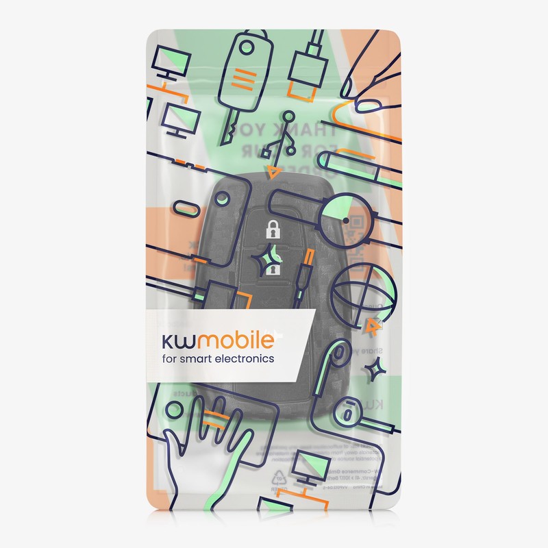 kwmobile Car Key Case Compatible with Toyota 2-3 Buttons Smart