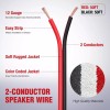 Nilight 12AWG 50FT Copper Clad Aluminum Wire 12-2 Gauge Red