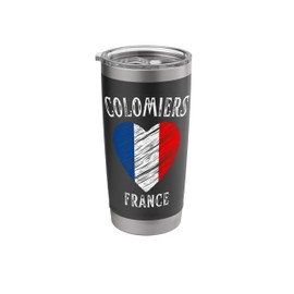 France Flag Heart Colomiers City Stainless Steel Insulated Tumbler