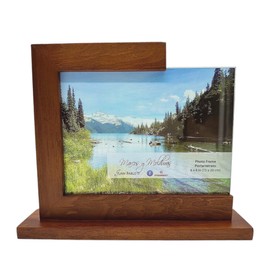 Marcos para Fotos. Portaretrato para Escritorio 6x8 Pulgadas. Marcos para Fotos. Cuadro para Fotografias para tu Hogar. Picture Frame. Portaretratos. HALFY (COLOR CAOBA - HORIZONTAL)
