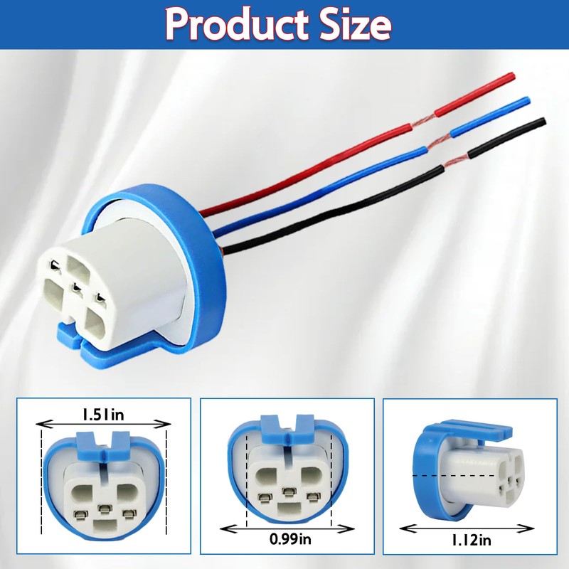 9007 9004 HB1 HB5 High Temperature Ceramic Headlight Harness by