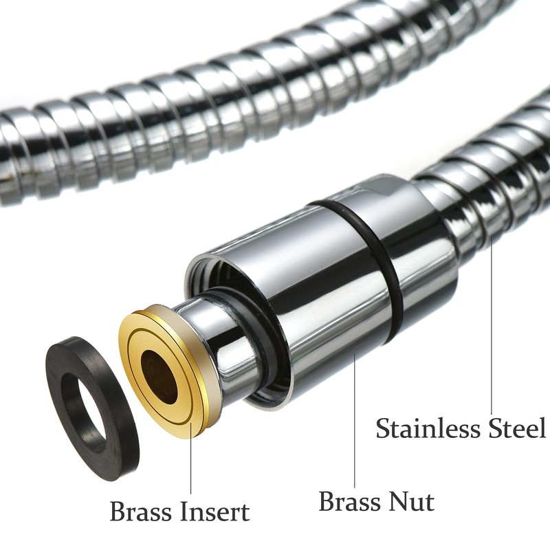 1.75 Meter Shower Hose,Double Lock Stainless Steel Replacement Handheld Shower