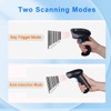 Rabitpos 1D 2D QR Barcode Scanner Wireless, Handheld Cordless Bar