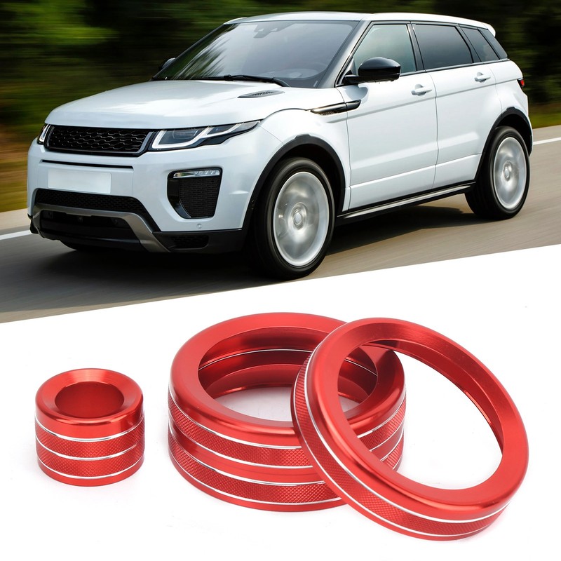 4Pcs A/C Knob Ring Trim Volume Adjuster Decor Fit for
