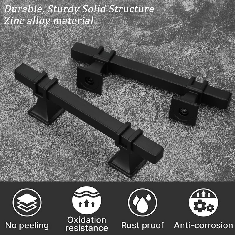 Lepatape 10 Pack 3 Inch Black Cabinet Handles Matte Black