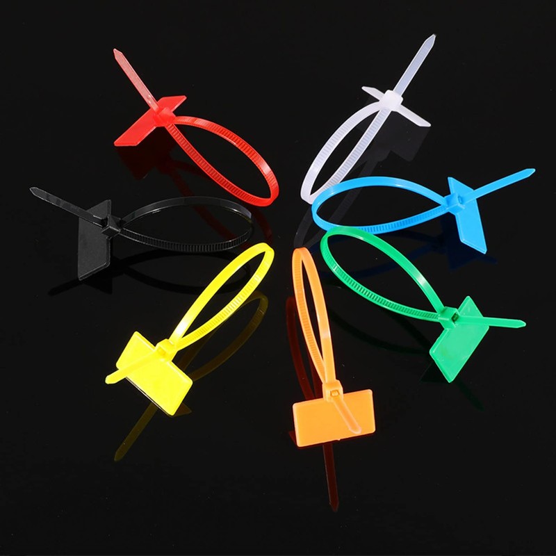 JZK 250 Piece Nylon Cable Ties with 256 Labels for
