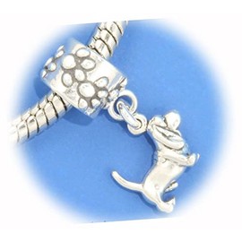 New Basset Hound Dog Breed 925 Solid Sterling Silver European Dangle Bead Charm Euro for Everyday Wear and Any Outfit ISLANL01971