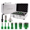 KURSTOL Diamond Core Drill Bits Kit - 7pcs 6/6/6/20/25/35/50mm+1pc 2"