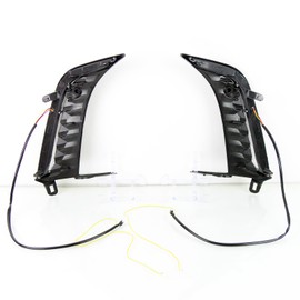 ECAHAYAKU LED Fog Light Front Bumper DRL Daytime Running With Amber Turn Signal Fit For 2025 Toyota Camry SE XSE