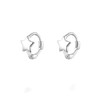 925 Sterling Silver Star Hoop Earrings for Women Tiny Star