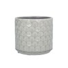 Gisela Graham Grey Honeycomb Ceramic Pot Cover Small