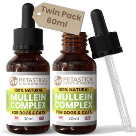Petastical Mullein Complex for Dogs Cats Pets, 100% Natural Respiratory Support, No Nasty Chemicals, Made in UK (60ml)