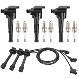 HYR Ignition Coils and Iridium Spark Plugs and Wires Ignition Coils Pack Fit for Toyota, 1996-2002 4Runner, 1995-1998 T100, 1995-2004 Tacoma, 2000-2004 Tundra, 3.4L Replaces UF156 C1041