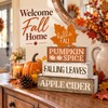 Wooden Fall Tabletop Decor for Seasonal Decorating – 4-Piece Maple
