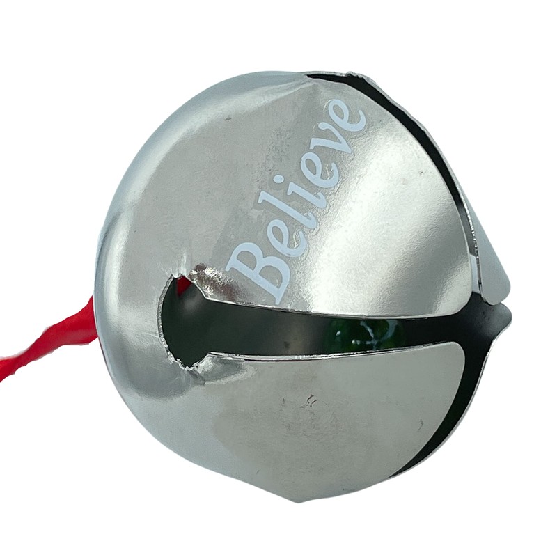 Believe Bell Christmas Tree Hanging Ornaments Sleigh Bells