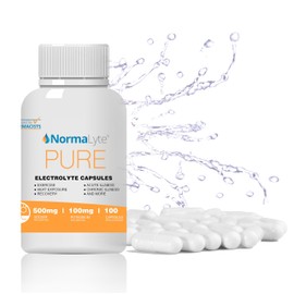 NormaLyte NormaLyte Electrolyte Capsules - Replenish Electrolytes for Peak Performance - Hydration Salt Pills with Essential Minerals for Energy Boost, and Muscle Recovery - 100ct/Bottle