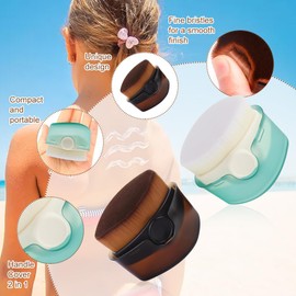 Fengyang Sun Protection Brush Applicator, Sun Protection Brush for Face, Sun Lotion Applicator, Make Up Brush for Sun Protection, Sun Cream Brush for Children Adults (Blue)