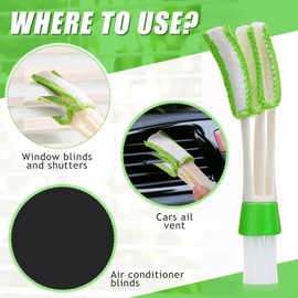 Reallnaive 12 Pcs Blind Cleaner Duster Tool Window Cleaner Duster Brush Tools for Vertical Blinds Air Conditioner Dust Ceiling Fans Collector