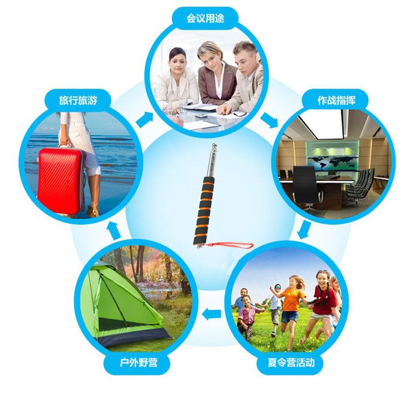 XUTONG 2.5M Handheld Flagpole,Thick Portable Stainless Steel Flagpole with Anti