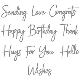 Spellbinders Etched Dies SENTIMENTS, Metal