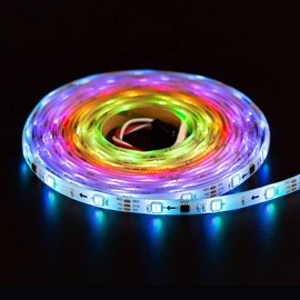 BTF-LIGHTING WS2811 RGB IC Addressable LED Strip 16.4FT 30LEDs/m 10Pixels/m 150LEDs White PCB DC12V IP65,10set 3PIN 10mm Width Right Angle L Shape Solderless Corner Connector(NO Adapter or Controller)