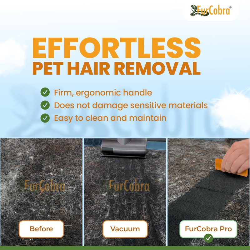 FURCOBRA Pro Pet Hair Remover 4.3” – Dog & Cat