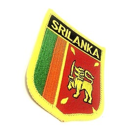 Sri Lanka Lankan Asia Flag Iron On Embroidered Fabric Sew On Patch Pack of 1