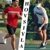 HovSiyla 5 Pack Athletic Shirts Men Sport Moisture Wicking Tops