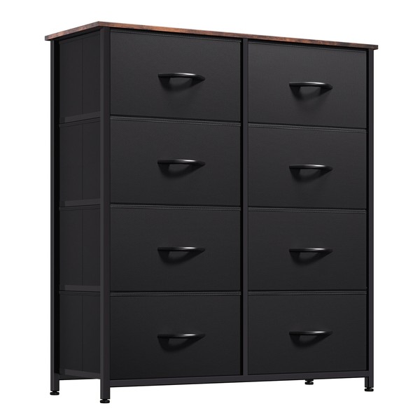 8 Drawers Nightstand Chest Dresser Tower Unit Storage Organizer Bedroom Cabinet