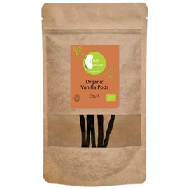 Organic Vanilla Pods (Qty-5) | Premium Madagascan Bourbon | Grade A (15cm) | Certified Organic | by Busy Beans Organic