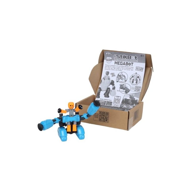 Zing Stikbot Megabots - Stikbot Poseable Collectible Stop Motion Action