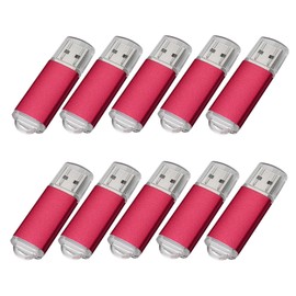 10PCS 16G USB Flash Drive USB 2.0 Memory Stick Memory Drive Pen Drive (16GB, Red)
