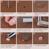 Funria 104PCS Copper Rivets for Leather 5 Size of Copper