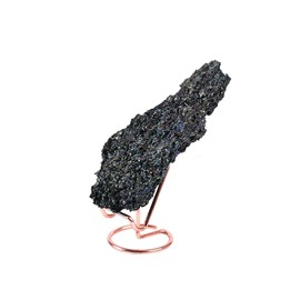 AMOYSTONE Large Decorative Stone Carborundum Colorful Mineral Ore Specimen Decor 1.3-1.7 Pounds with Stand, Energy Healing Reiki School Geography Classroom Table Decorative