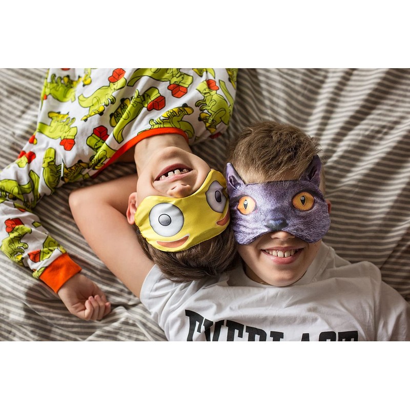 Sleep Mask Travel Relax Eye Cover Bed Emoji Nap Blindfold