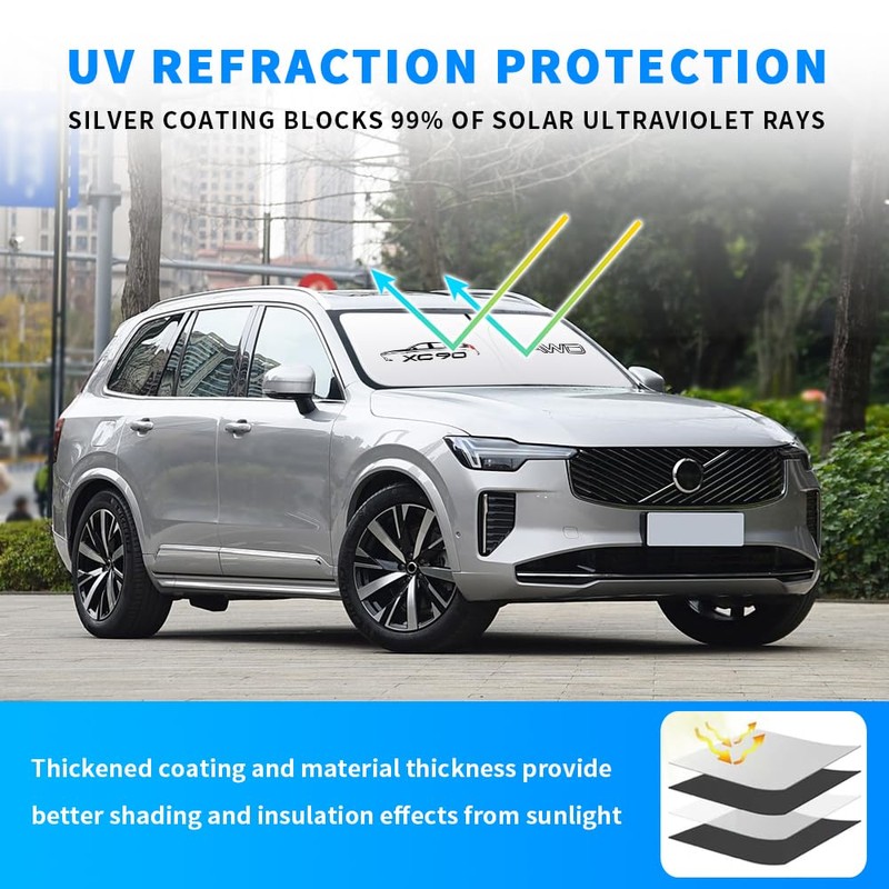 Custom Fit Windshield Sun Shade for Volvo XC90 2020-2025 |