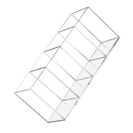 Operitacx Four Grid Storage Tube Clear Makeup Bruhess Cup Organizer Bags for Travel Toiletry Containers Cosmetic Brush Holder Bassinet Woven Makeup Containers Acrylic Display Stand