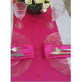 Rihana - Camino de Mesa de satén para decoración de Banquetes de Boda de 30,48 x 108 Pulgadas, Magenta, 1