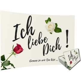 elauelue - Partner gift token of love for wife - small declaration of love for every day - I love you, just as you are - set of 15 cards