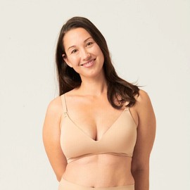 Modibodi Breastfeeding Bra Leak Proof - Cashew, 12E-G