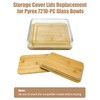2 Pack Rectangle Replacement Lid for Pyrex - ONLY Compatible