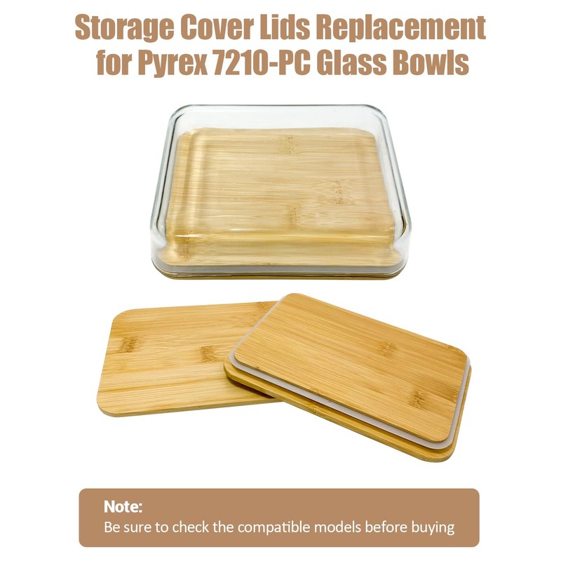 2 Pack Rectangle Replacement Lid for Pyrex - ONLY Compatible