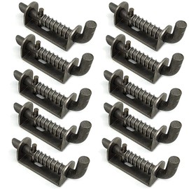 10 Pcs Stainless Steel Mini Spring Loaded Latch Pin - 1.9" 304 Metal Barrel Bolt Latch, Reinforced Industrial Welded Spring Lock for Pet Cage, Door Shed Gate, Tailgate Trailer Garage